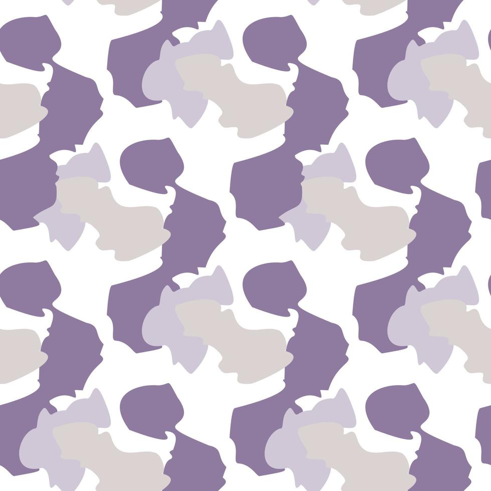 Camouflage seamless pattern. Irregular shapes endless wallpaper. Abstract animal print. vector