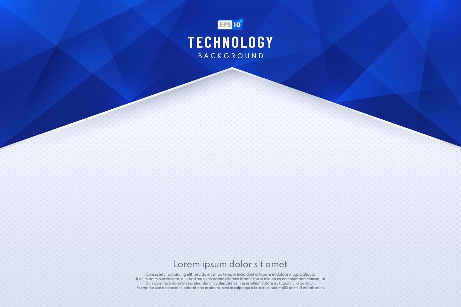 Abstract technology geometric blue color, Silver background with copy space. Modern futuristic. You can use for brochure, print, ad, magazine, poster, website, magazine, leaflet. Vector illustration