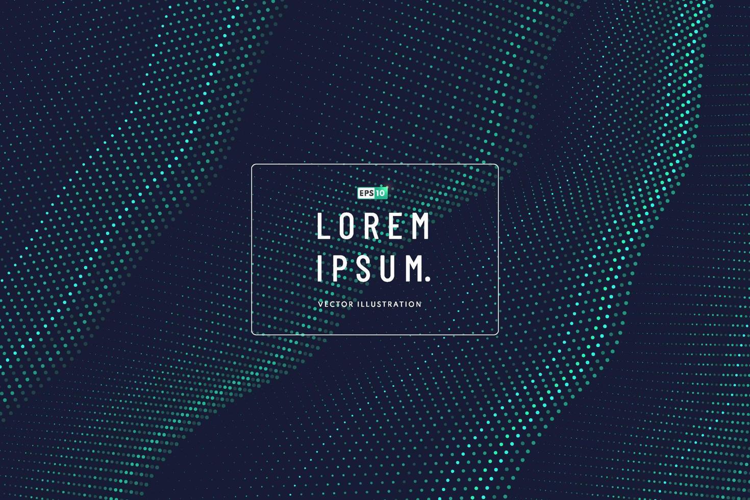 Abstract green waving particle pattern, Futuristic technology background. Design template for brochures, flyers, magazine, business card, branding, banners, headers, book covers. Vector illustration