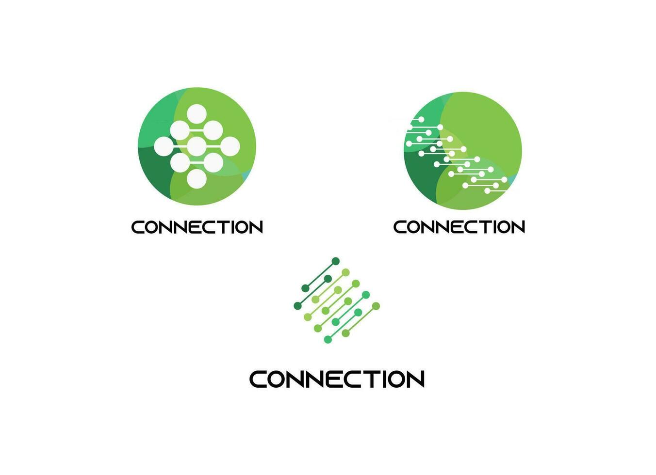 Connection Technology Logo Vector Template