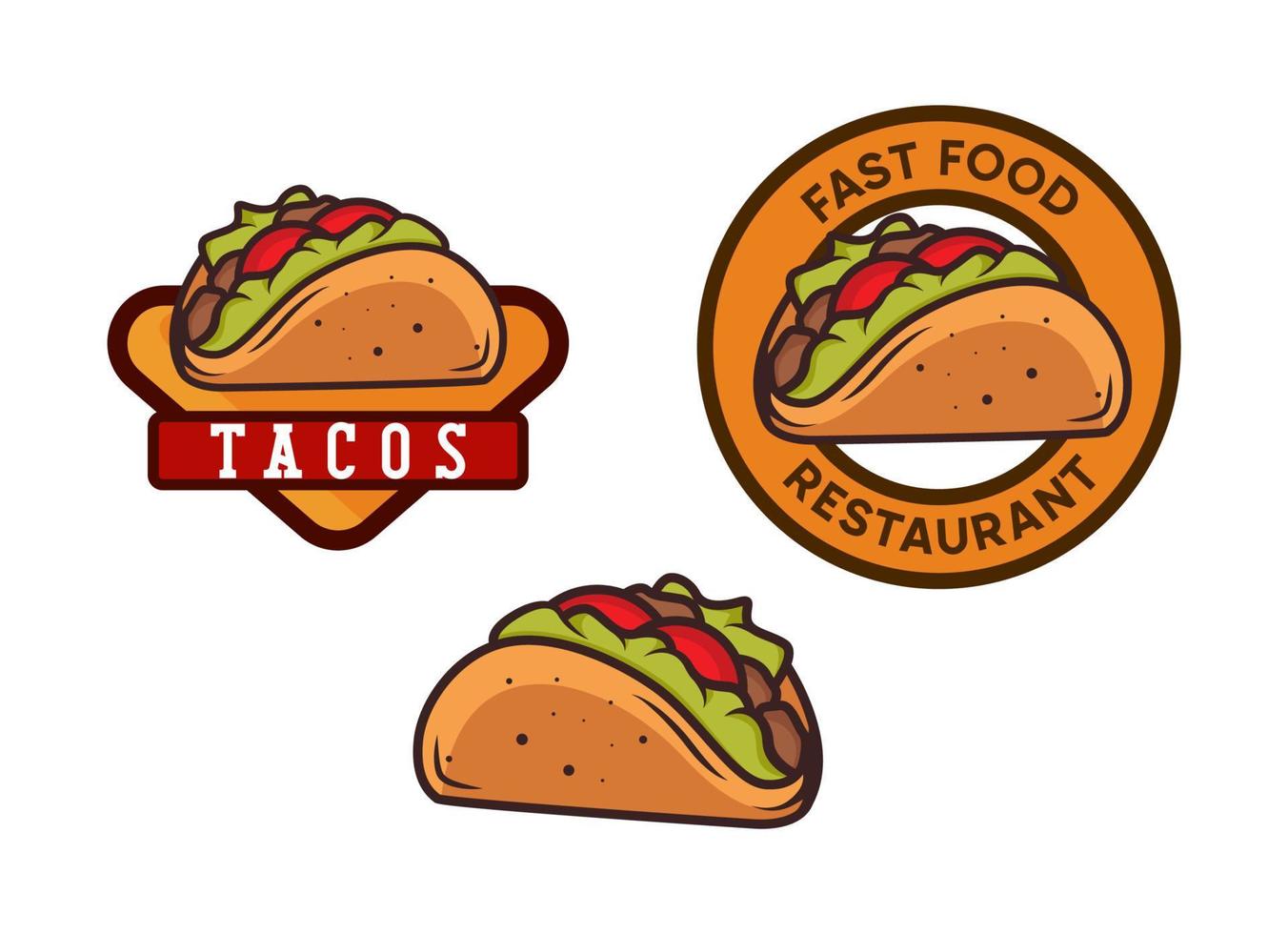 Mexico Traditional Food Tacos Vector Template