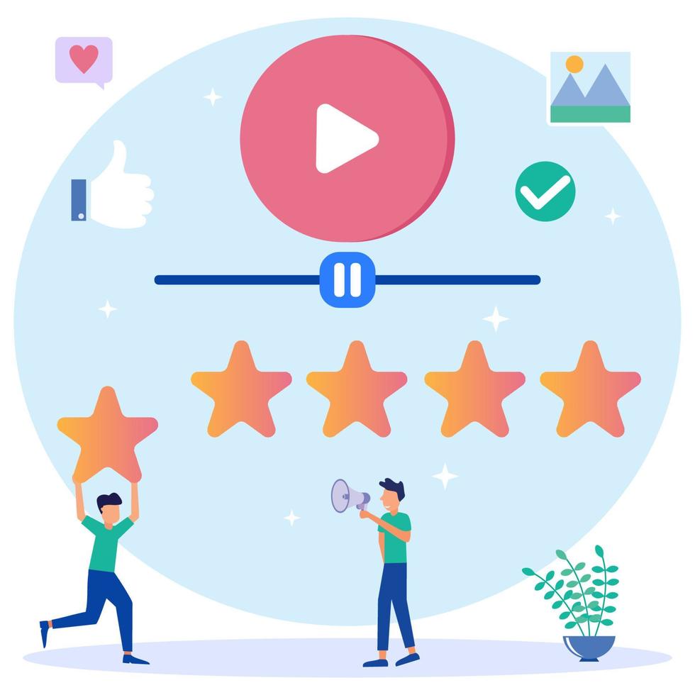 Illustration vector graphic cartoon character of feedback