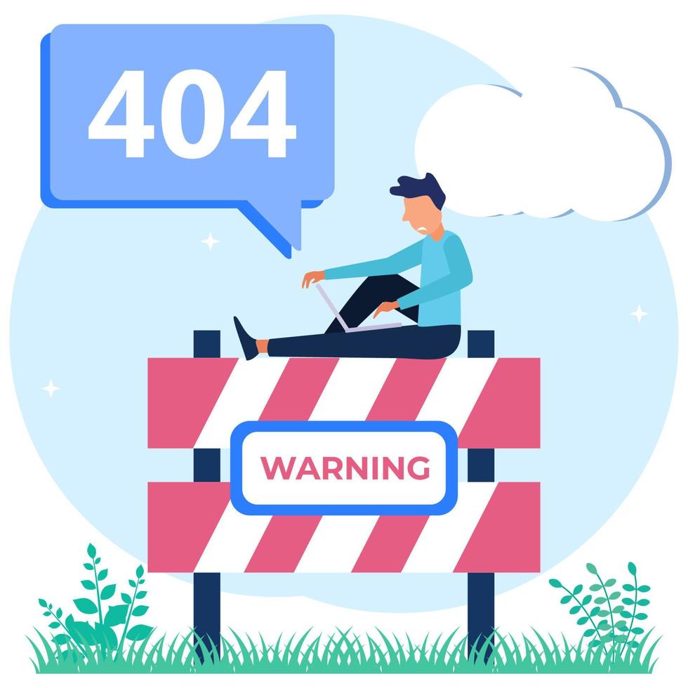 Illustration vector graphic cartoon character of not connected
