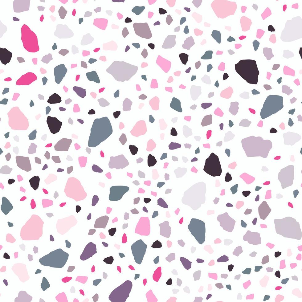 Terrazzo seamless pattern design. Marble wallpaper illustration vector