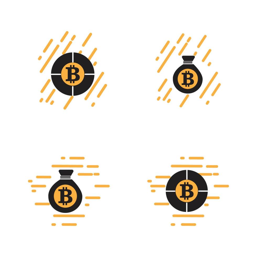 ilustración del logotipo de bitcoin vector