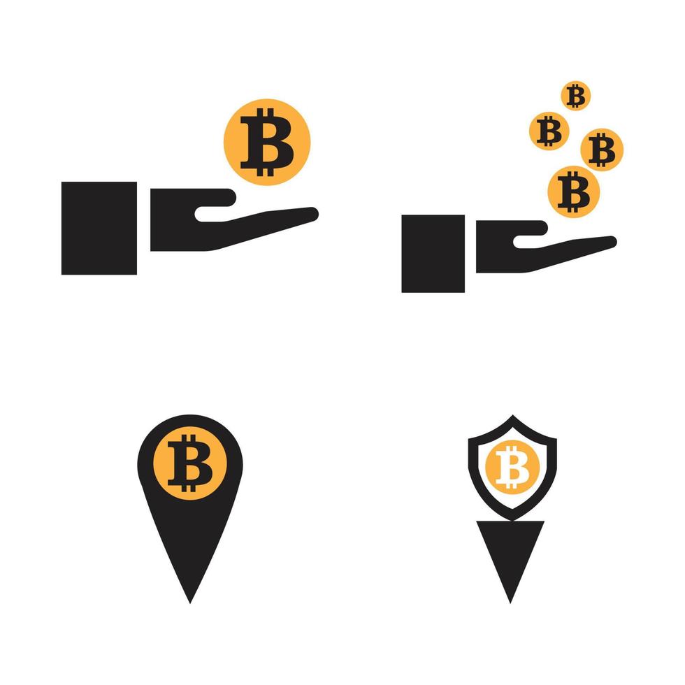 bitcoin logo illustration vector