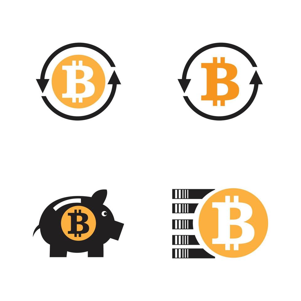 ilustración del logotipo de bitcoin vector