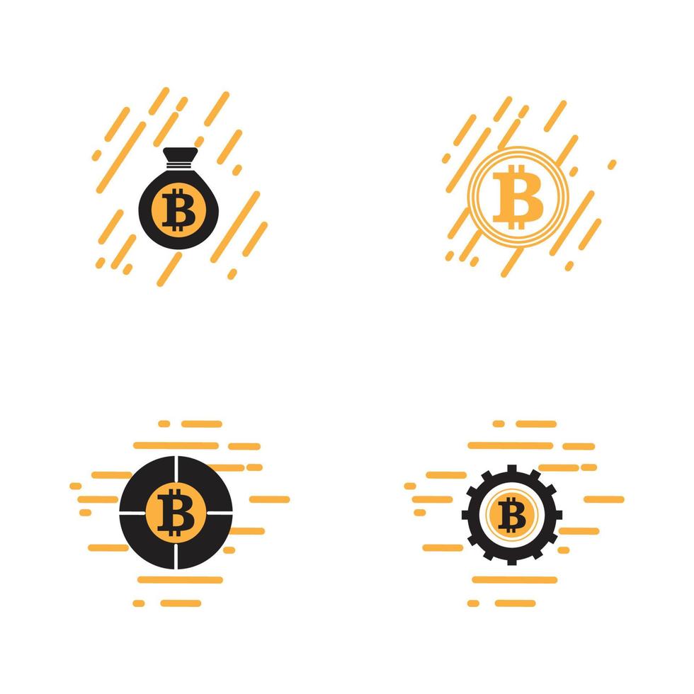 ilustración del logotipo de bitcoin vector