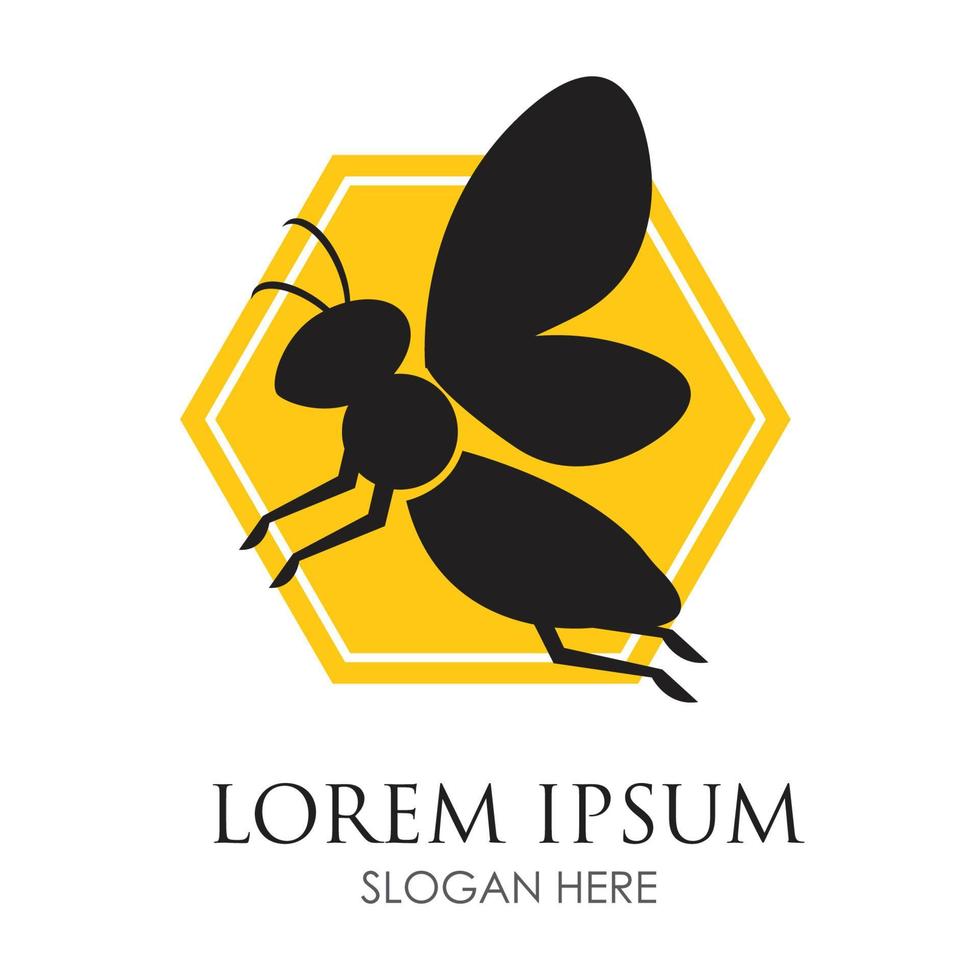 vector de logotipo de abeja