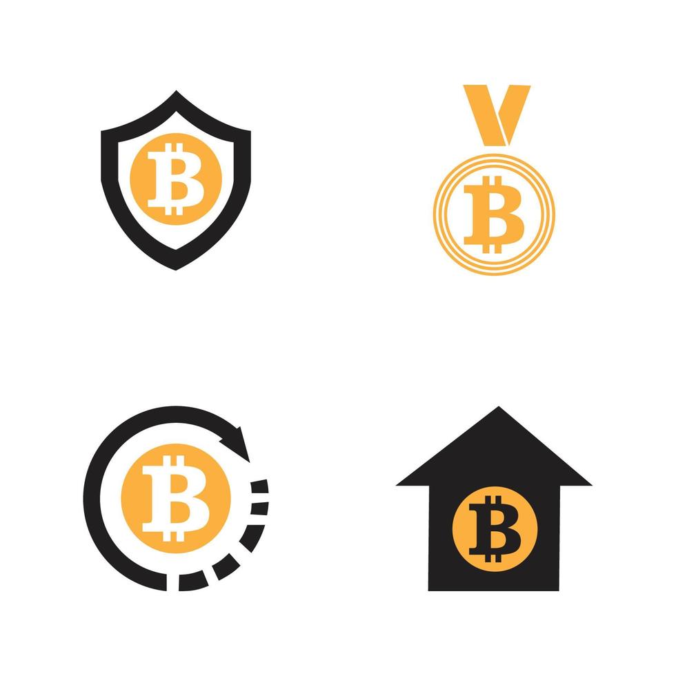 ilustración del logotipo de bitcoin vector