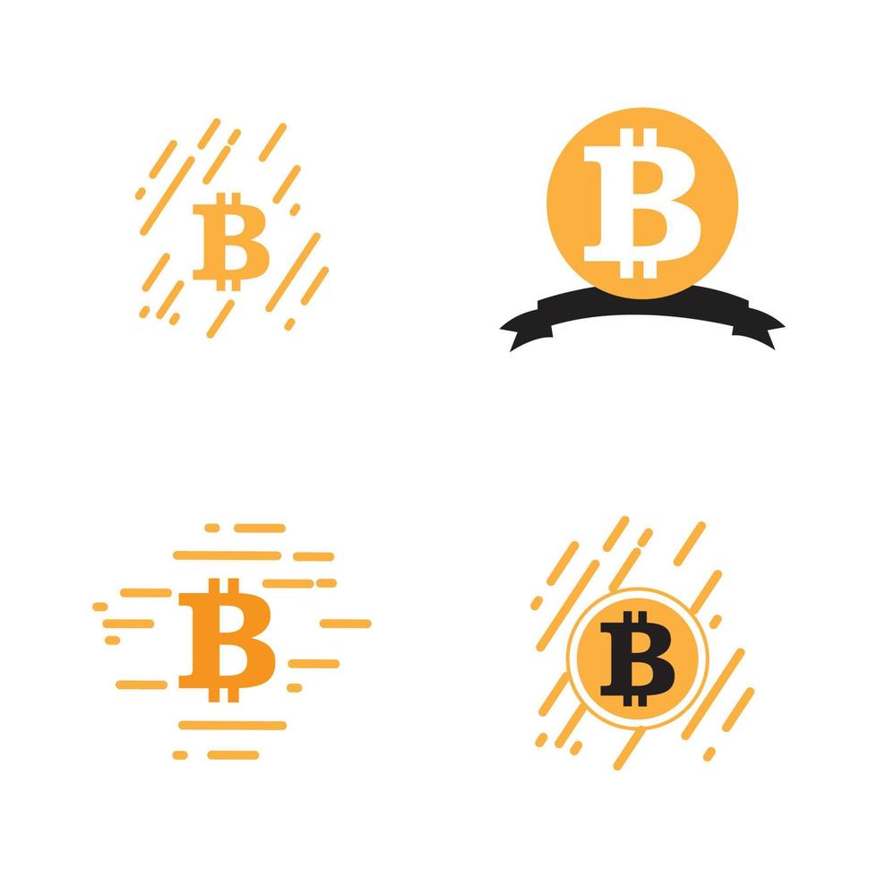 ilustración del logotipo de bitcoin vector