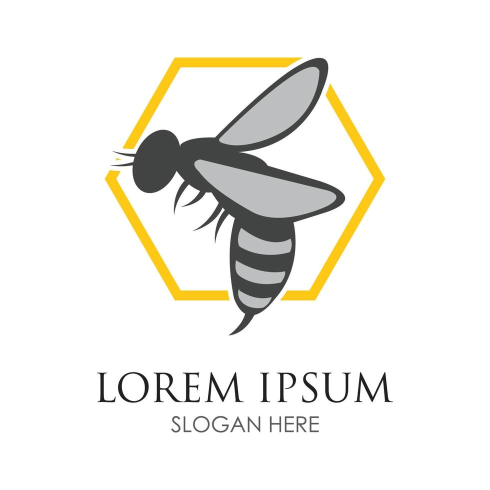 vector de logotipo de abeja