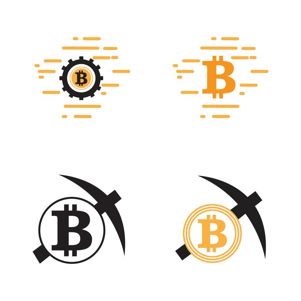 ilustración del logotipo de bitcoin vector