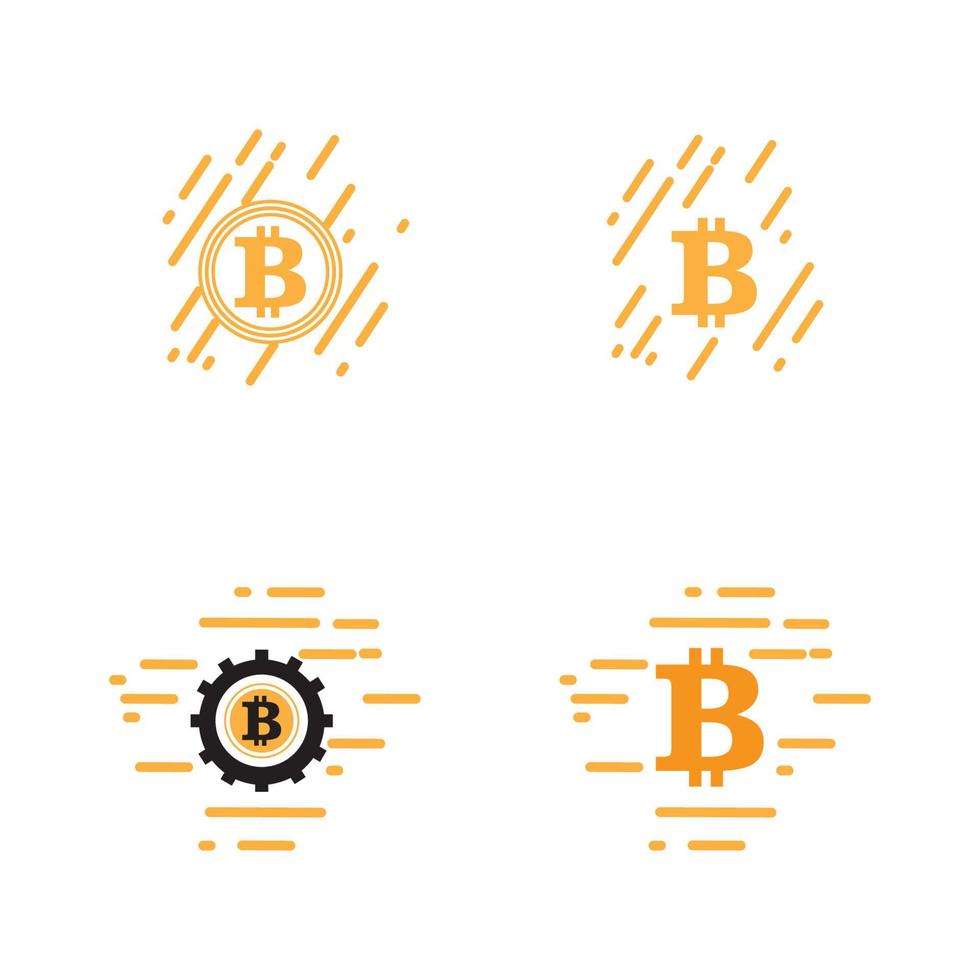 ilustración del logotipo de bitcoin vector