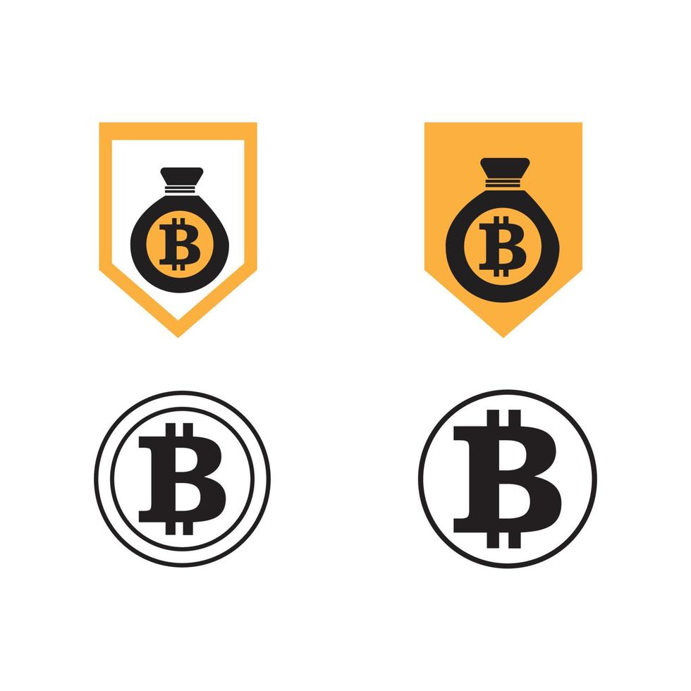 ilustración del logotipo de bitcoin vector