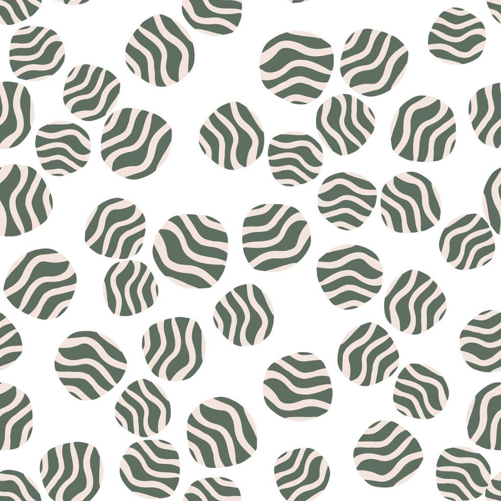 Doodle pebble seamless pattern. Hand drawn stones wallpaper. vector