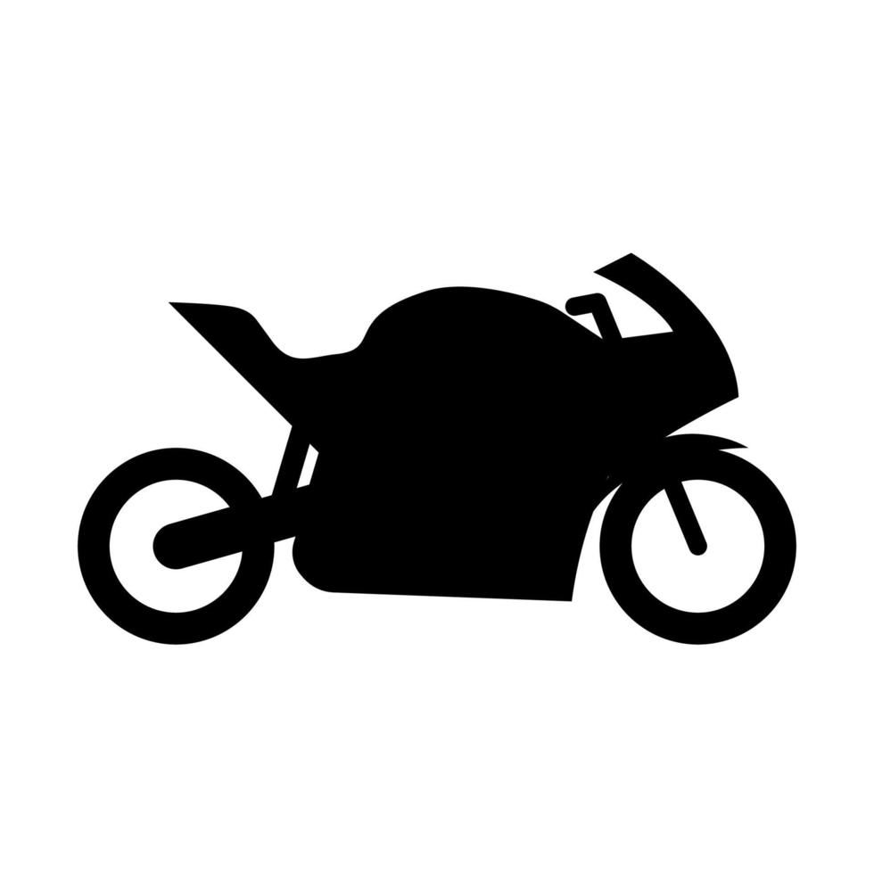 silhouette transportation icon of sport bike vector