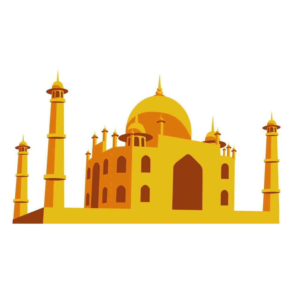 clip art of Taj Mahal with cartoon design vector