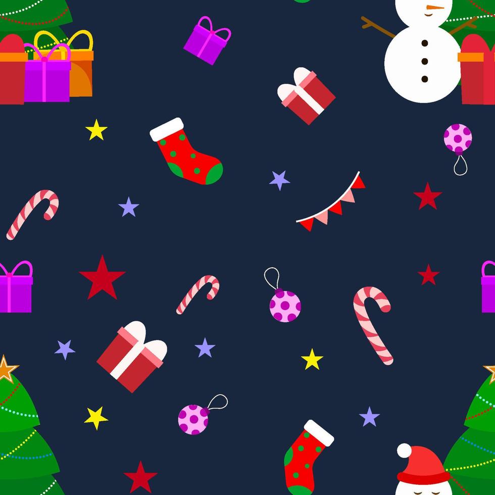 fondo de navidad de patrones sin fisuras vector