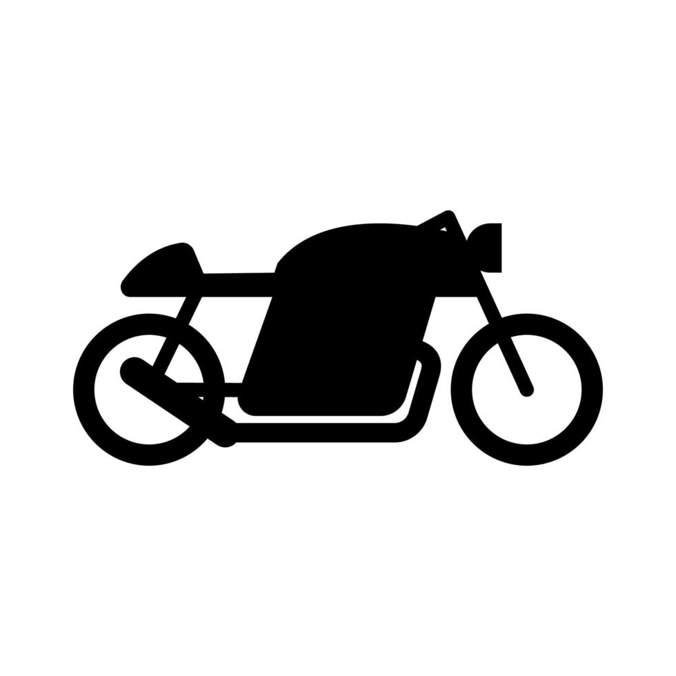silhouette transportation icon of cafe racer vector