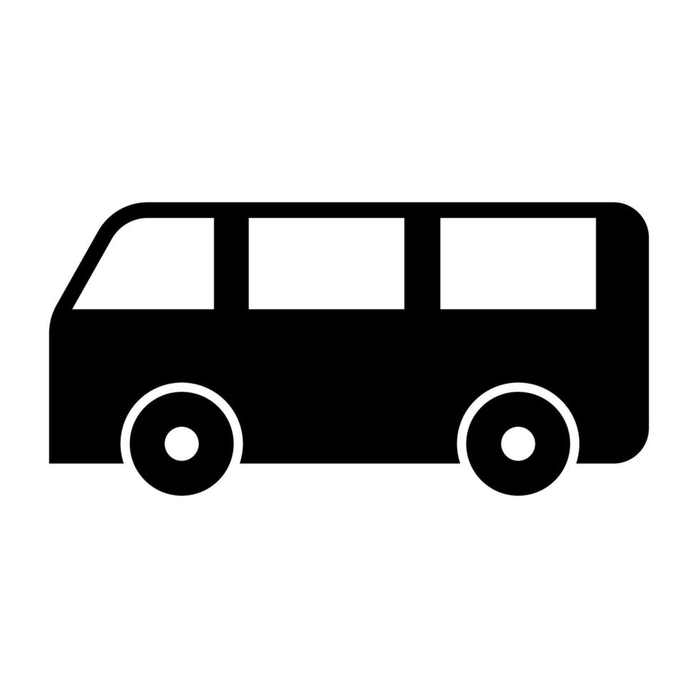 silueta, transporte, icono, de, furgoneta vector
