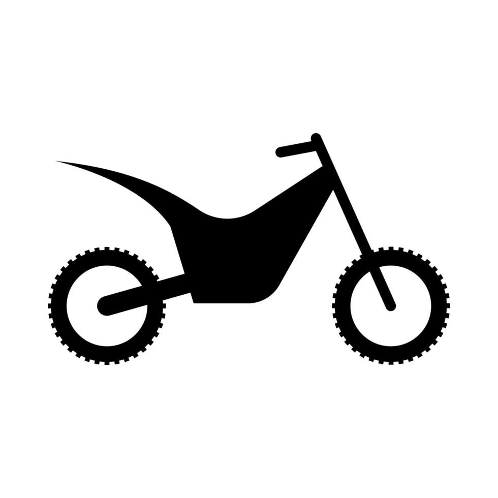 silhouette transportation icon of Trial bike vector