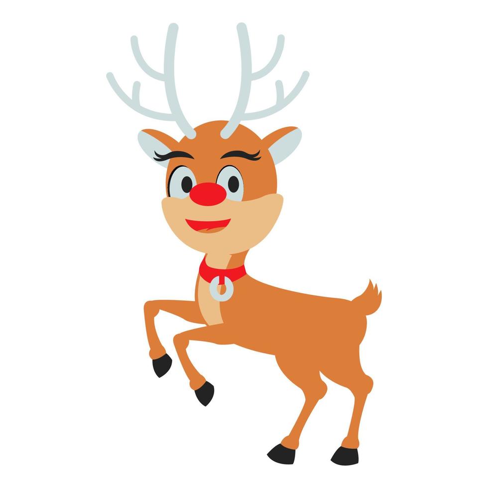 clip art of reindeer with cartoon design vector