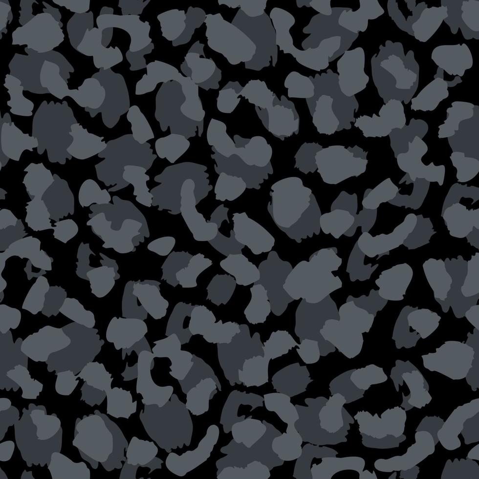 Dark Leopard skin seamless pattern design, illustration on black background. vector
