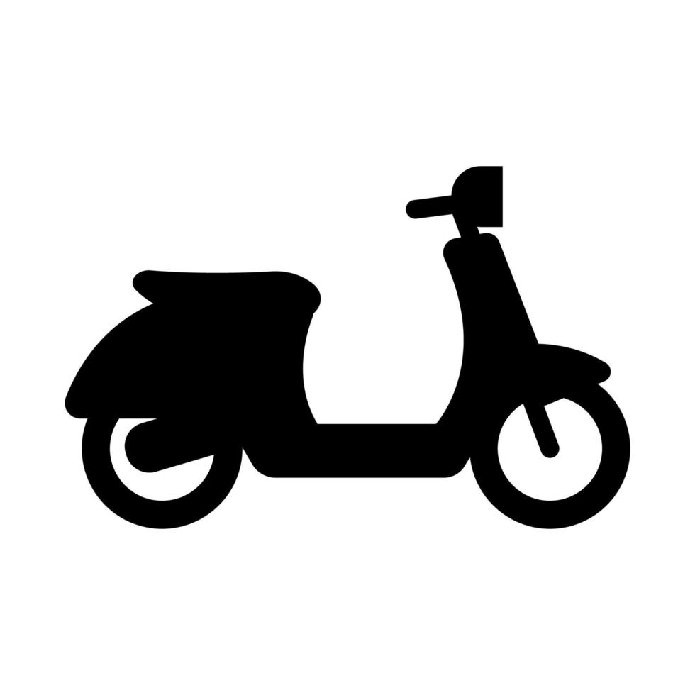 icono de transporte de silueta de scooter vector