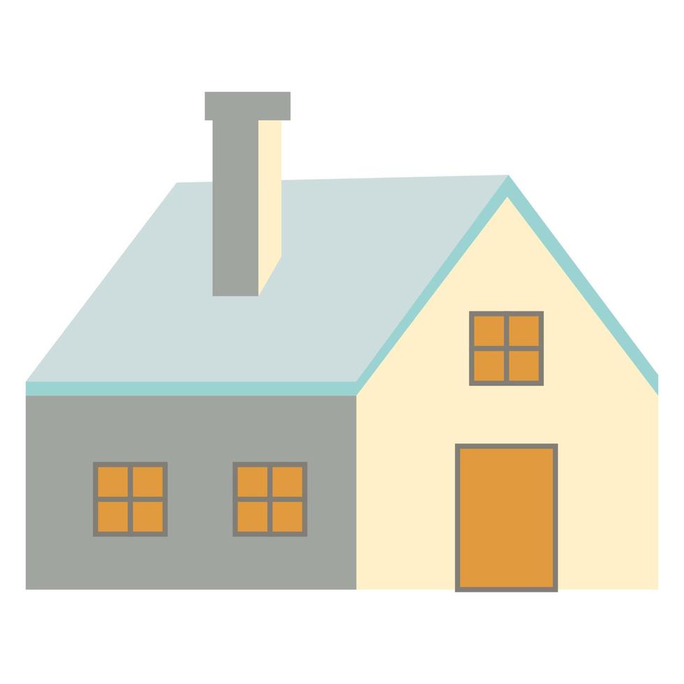 clip art of western house with cartoon design vector