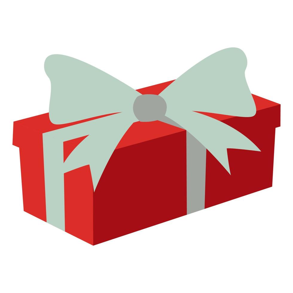 clip art of gift box with red color vector