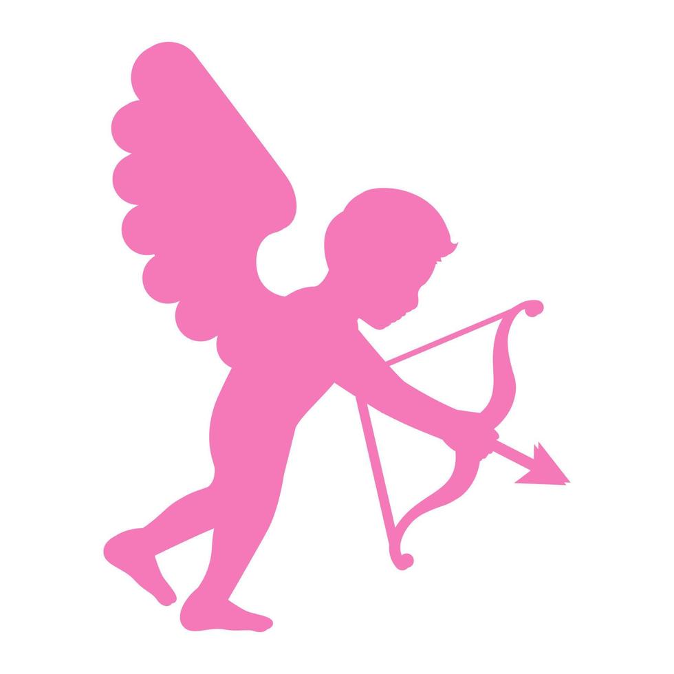 clip art de cupido con diseño de dibujos animados vector