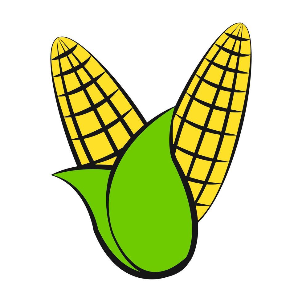 clip art of corn with cartoon design vector