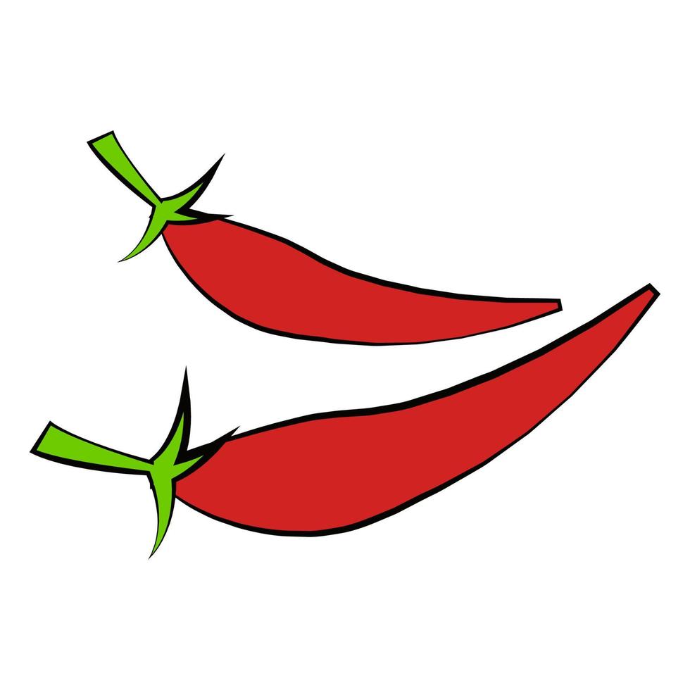 clip art of red chili with cartoon design vector