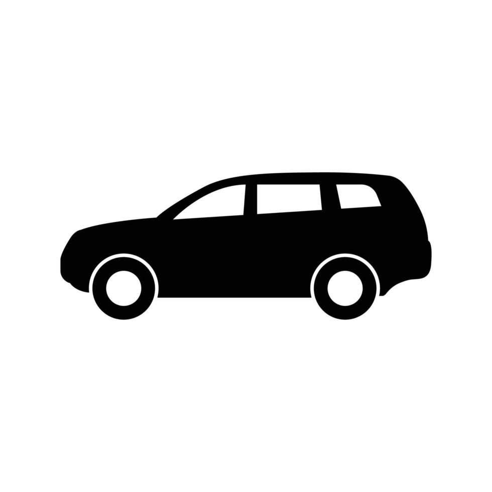 black silhouette icon design of sport utility vehicle vector
