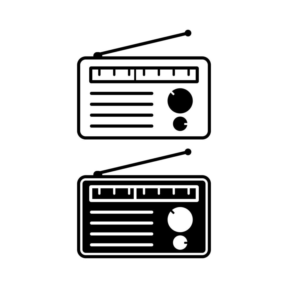 ilustración de vector de icono de radio. buena plantilla para radio o diseño musical.