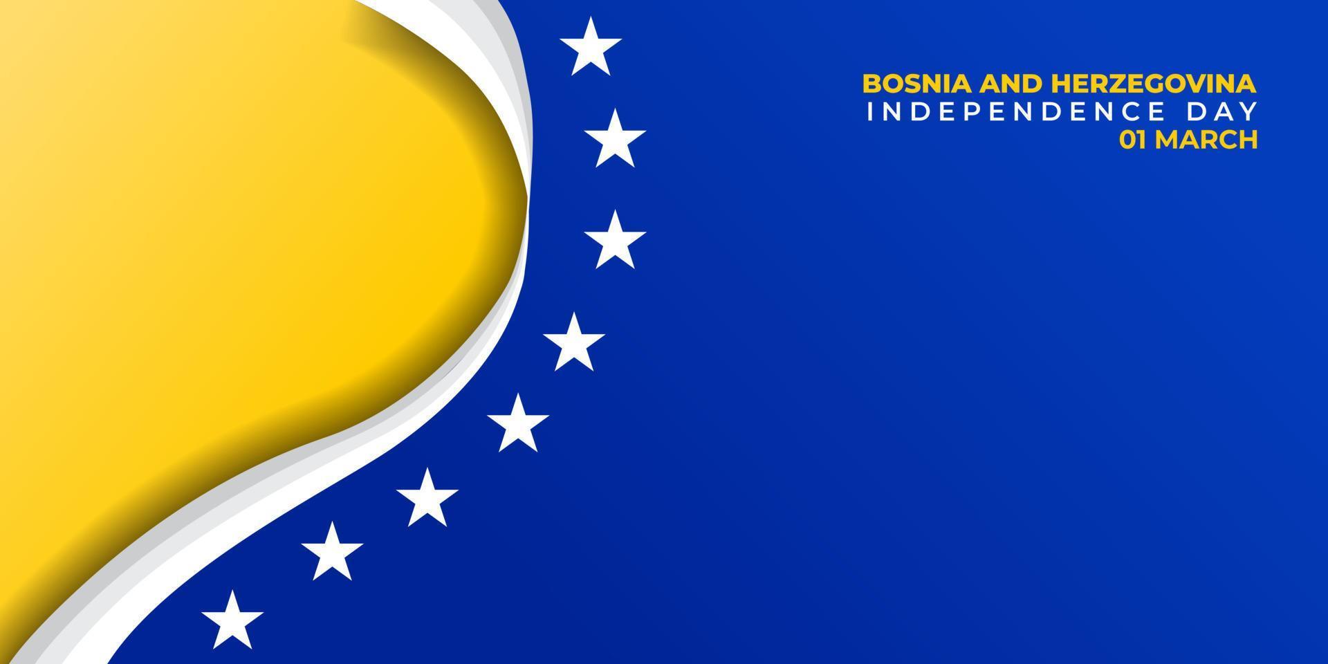 Blue abstract background with star design. good template for Bosnia and Herzegovina independence day design. vector