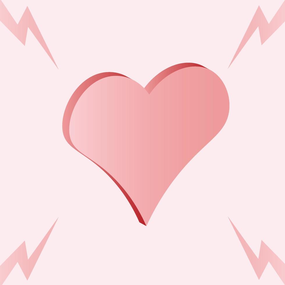 icon love 3d pink free vector