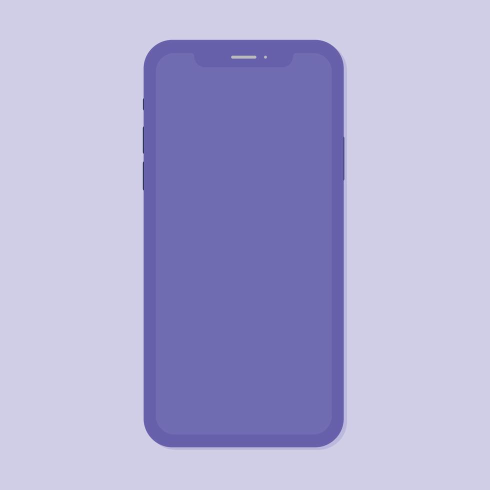 minimal clay smartphone device mock-up vector