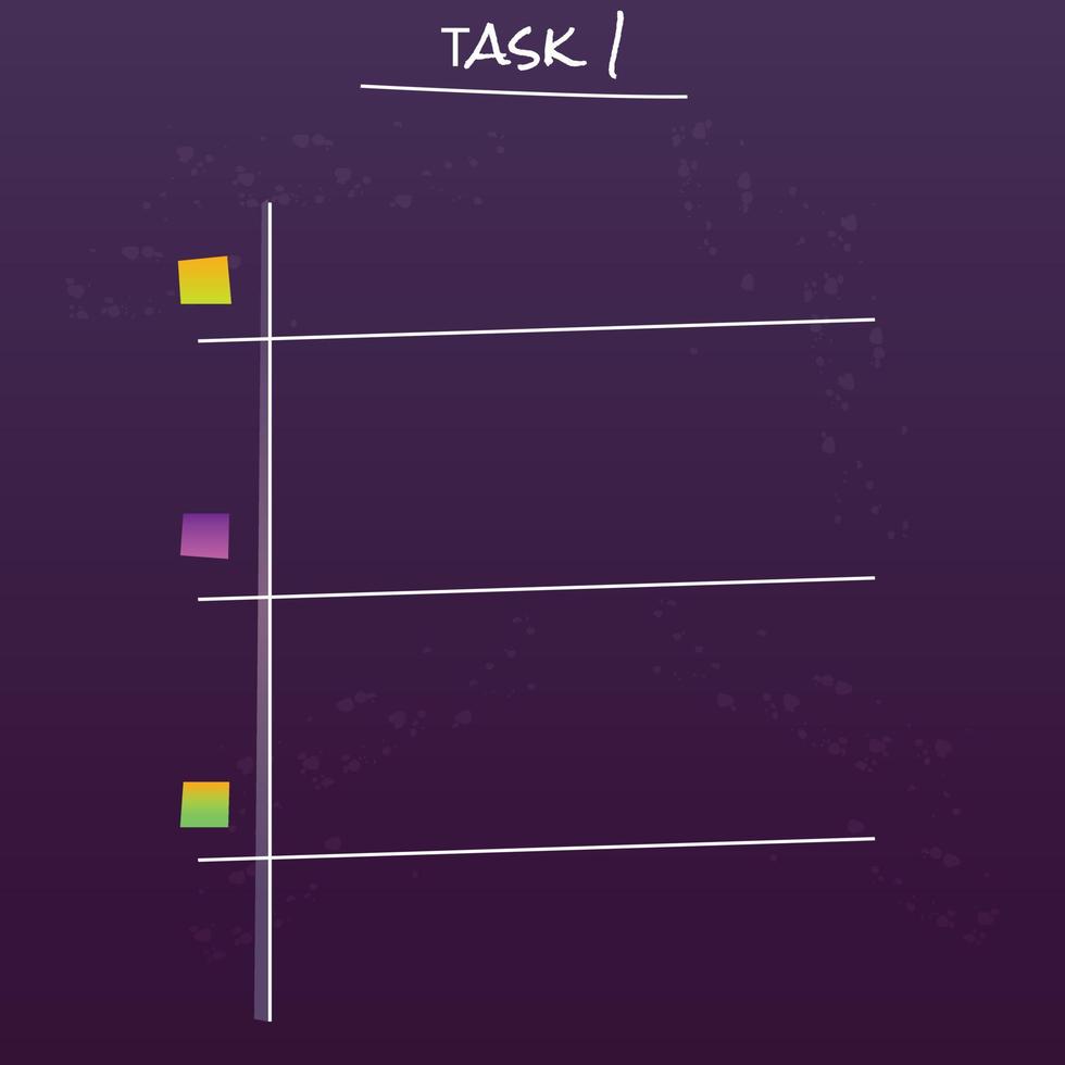 Daily Planner with sticky pad vector illustration