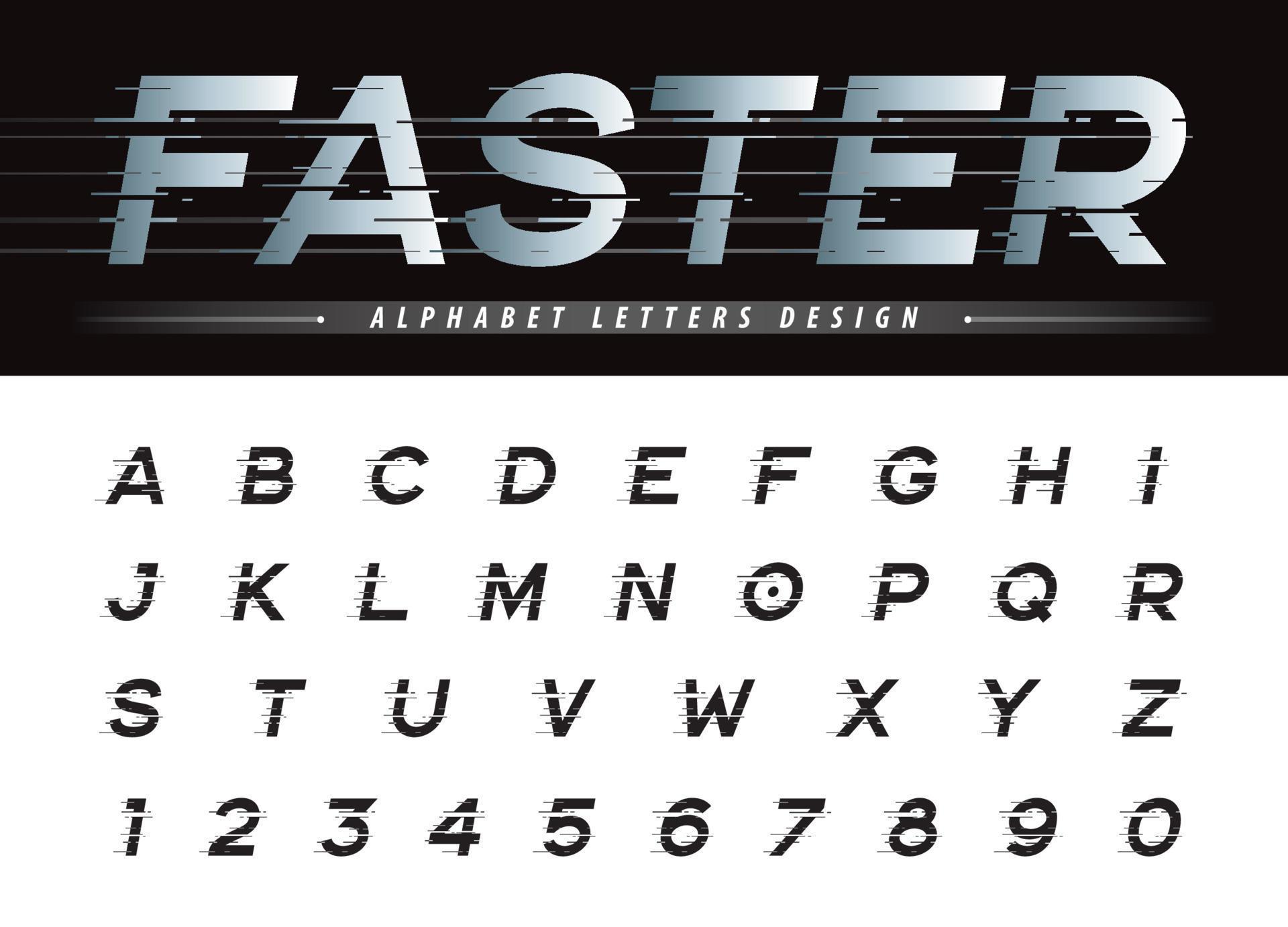 Swift шрифт. Шрифт в движении. speed font. fast effect.