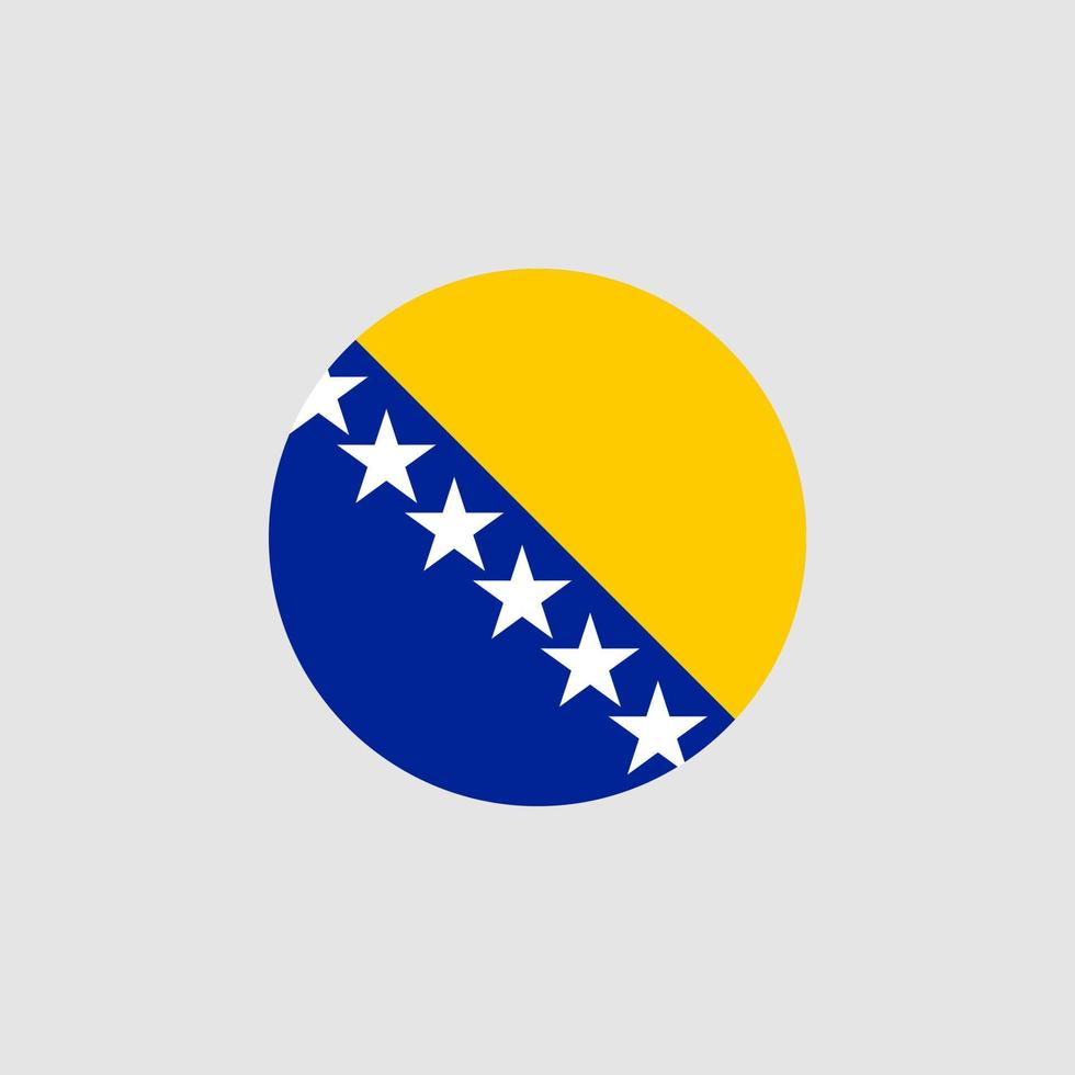 National Bosnia flag, official colors and proportion correctly. Vector illustration. EPS10.