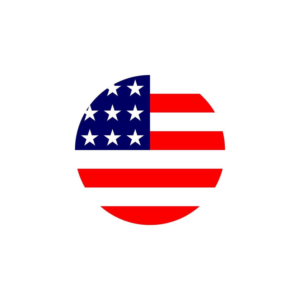 vector de icono de bandera de estados unidos, colores oficiales y proporción correcta. ilustración vectorial diseño simple y plano para aplicaciones web o móviles. eps10