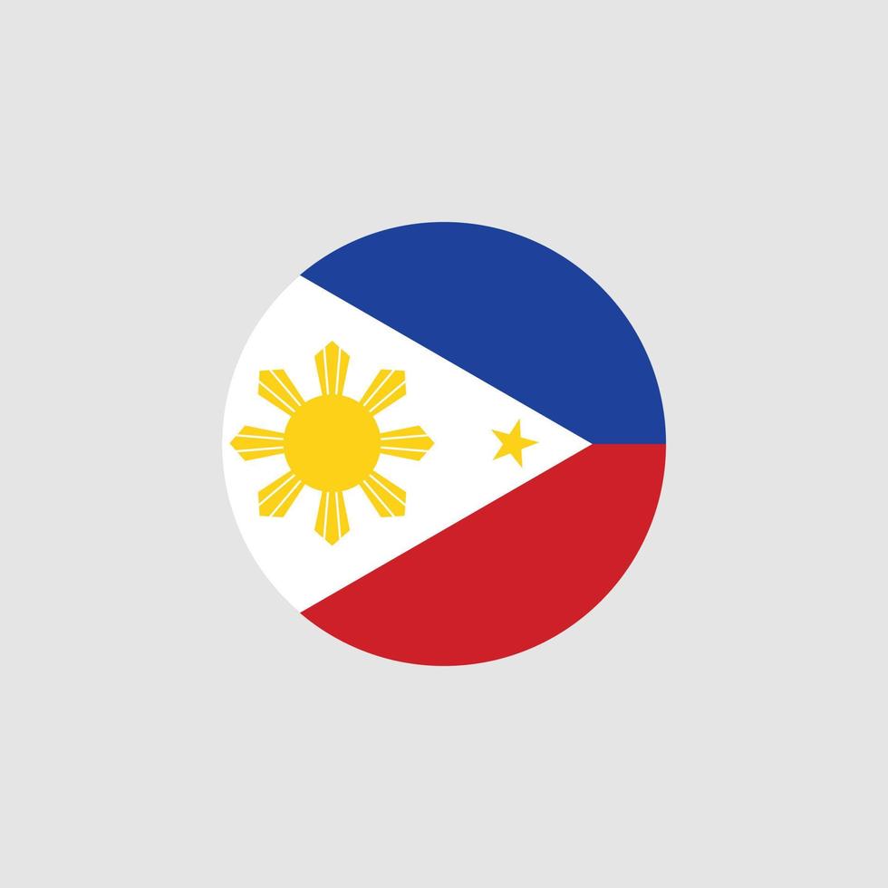 National Philippines flag, official colors and proportion correctly. Vector illustration. EPS10.