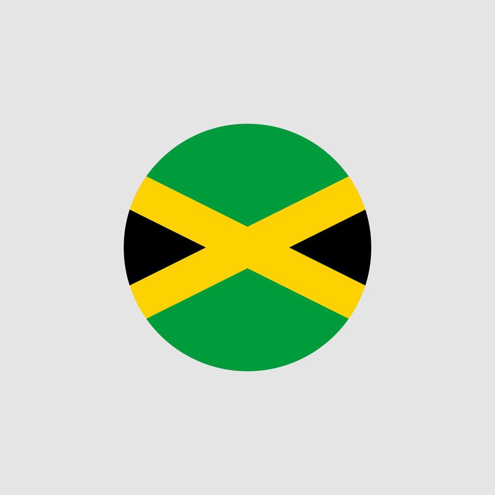 National Jamaica flag, official colors and proportion correctly. Vector illustration. EPS10.