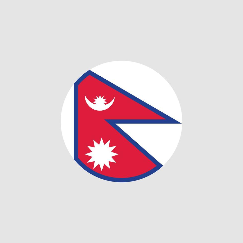 National Nepal flag, official colors and proportion correctly. Vector illustration. EPS10.