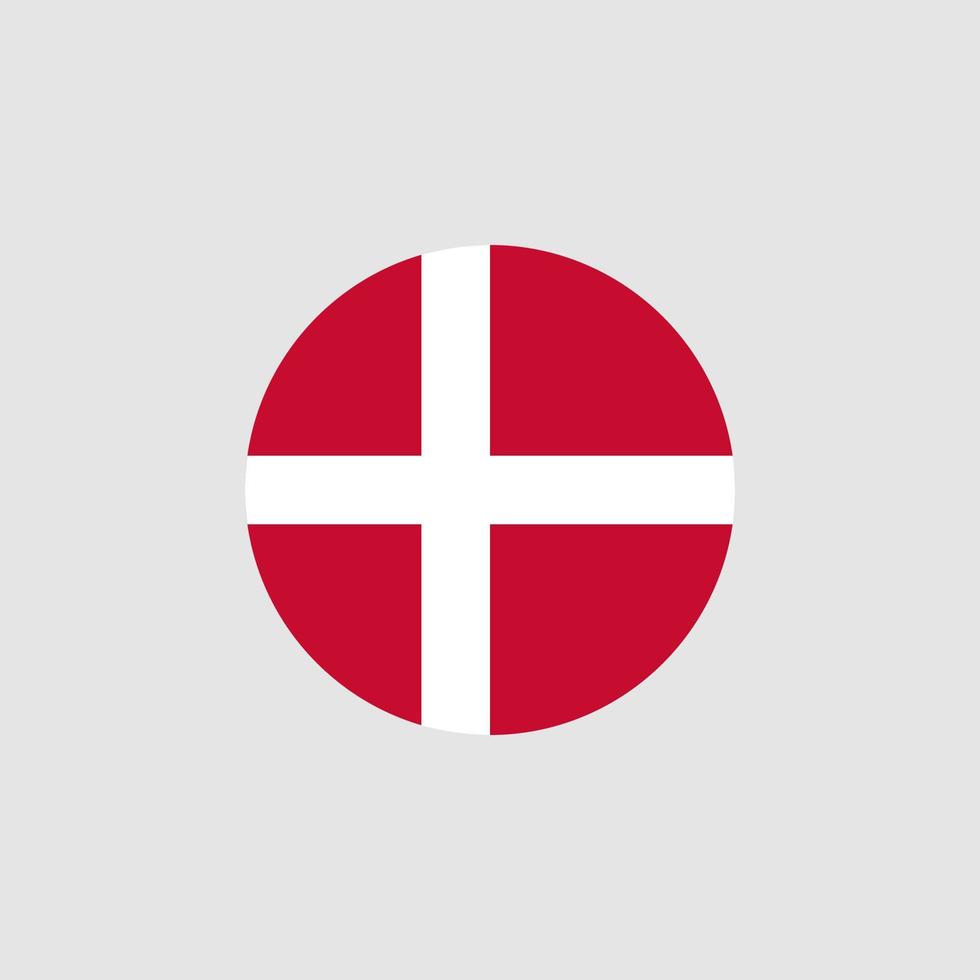 National Denmark flag, official colors and proportion correctly. Vector illustration. EPS10.