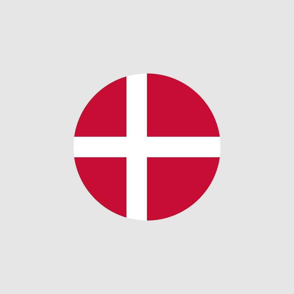 National Denmark flag, official colors and proportion correctly. Vector illustration. EPS10.