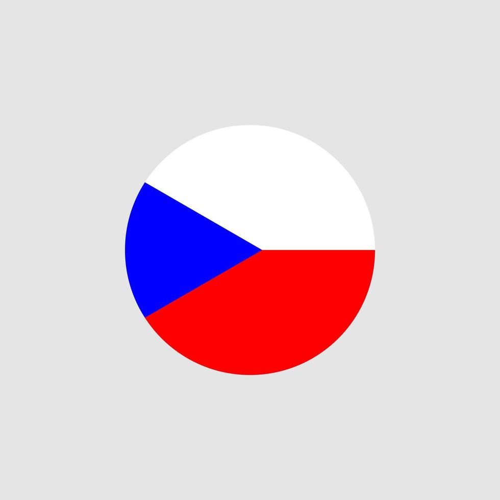 National Czech flag, official colors and proportion correctly. Vector illustration. EPS10.