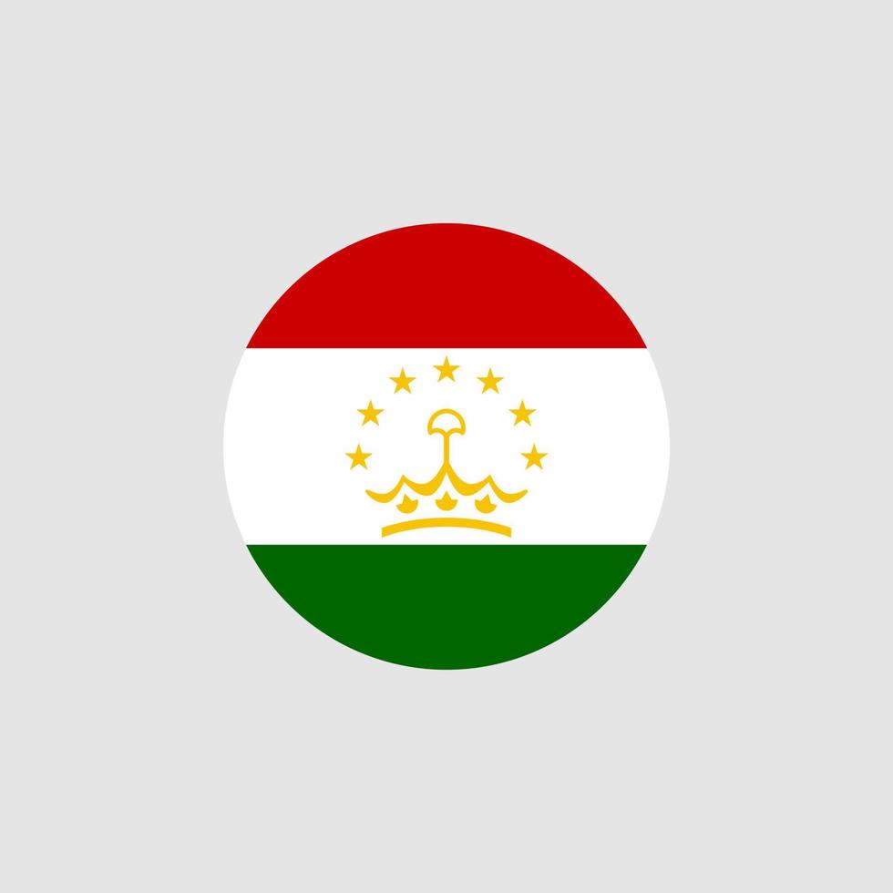 National Tajikistan flag, official colors and proportion correctly. Vector illustration. EPS10.